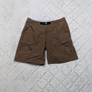 Mountain Hardwear Shorts Women's 8 Brown Cargo Nylon Hike Trail Belt 8”